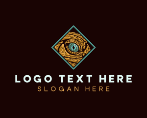 Lizard Reptile Eye logo