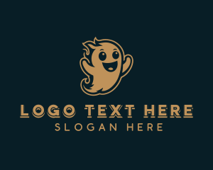 Spooky Halloween Ghost logo