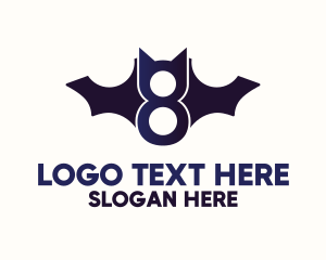 Blue Bat Number 8 logo