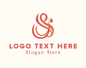 Stylish Ampersand Calligraphy logo