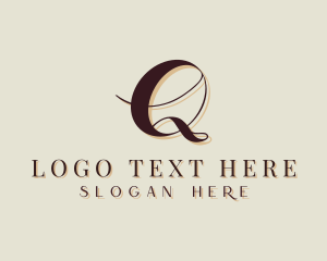 Startup Brand Cursive Letter Q logo