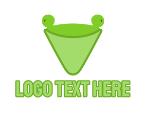 Abstract Green Frog Cone logo
