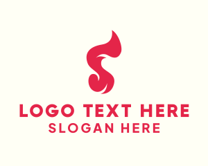 Red Flame Letter S logo