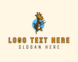 Giraffe Ladder Cartoon logo