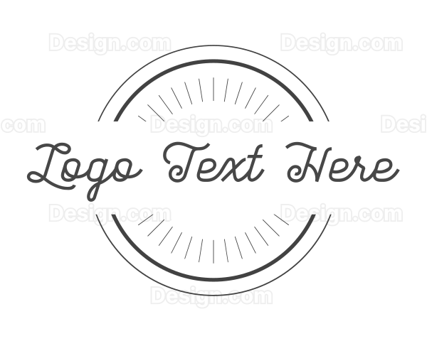 Hipster Retro Circle Badge Logo