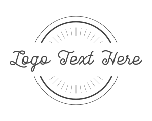 Hipster Retro Circle Badge  logo
