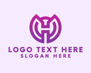 Modern Gradient Letter H logo