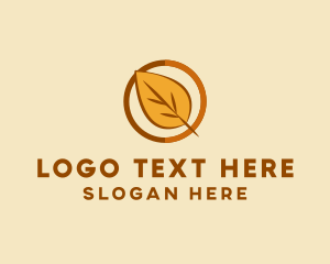 Natural Autumn Leaf logo
