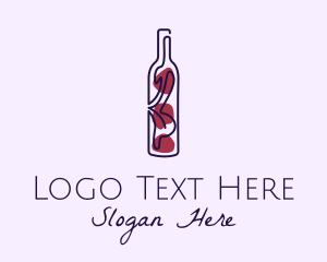 Artistic Wine Bottle logo
