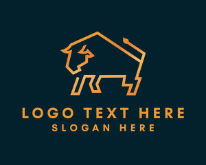 Gold Luxury Bull  logo
