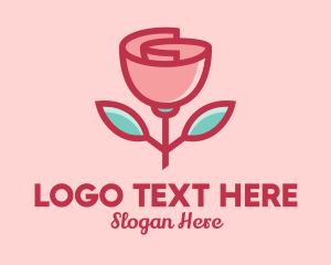 Origami Paper Rose Flower  logo