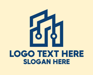 Blue Futuristic City  logo