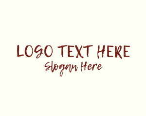 Red Paint Texture Wordmark logo