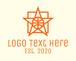 Orange Basketball Star logo