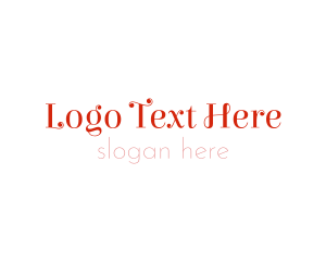 Curly & Sexy Font Text logo