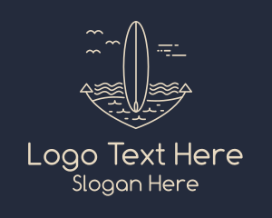 Monoline Anchor Surfboard logo