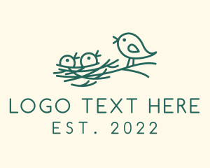 Bird Chick Nest logo