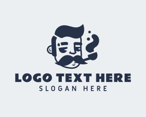 Hipster Smoking Pipe logo