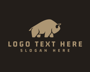 Bison Buffalo Horn logo