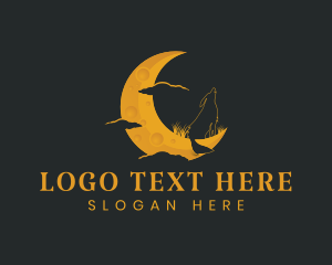 Moon Howling Wolf logo