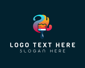 Modern Art Paintbrush logo