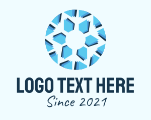Blue Winter Snowflake  logo