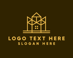 Minimalist Golden Mansion logo