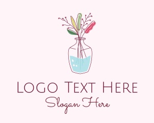 Watercolor Flower Vase logo