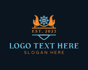 Heating Snowflake Cooling logo
