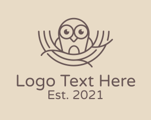 Cute Owl Nest  logo