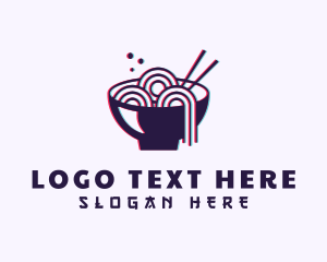 Asian Noodle Bowl Glitch logo