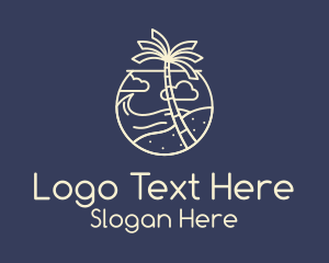 Tropical Seaside Summer Beach logo