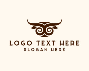 Bull Horn Animal logo