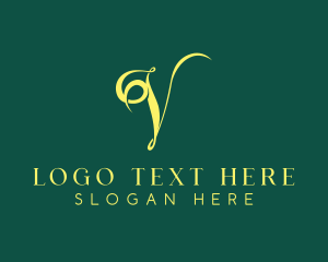 Elegant V Lettermark logo