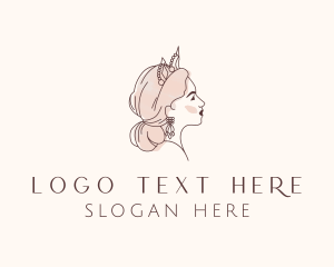 Woman Princess Tiara logo