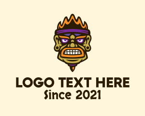 Ethnic Warrior Face logo
