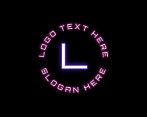 Futuristic Digital Neon logo