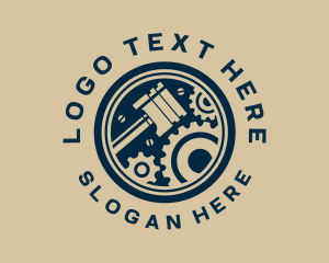 Piston Gear Engine Motor logo