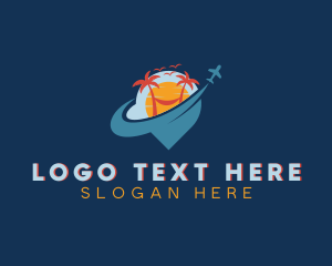 Airplane Beach Destination logo