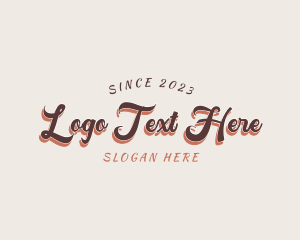 Fancy Retro Script logo