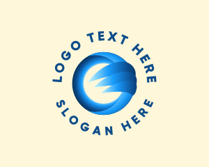 Water Wave Letter O logo