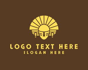 Mayan Mask Headdress logo