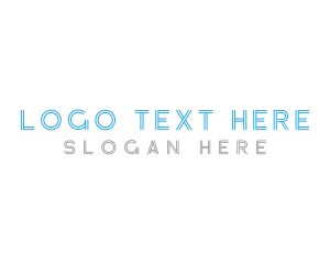 Modern Lined Font Text logo