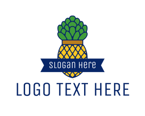 Pineapple Fruit Outline logo
