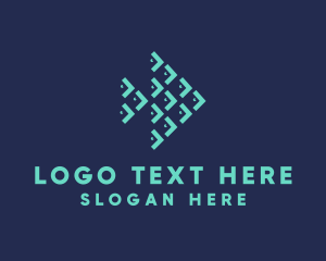 Geometric Marine Fish logo