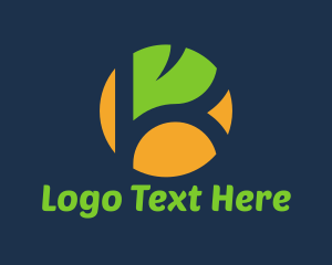 Sun Leaf Circle logo