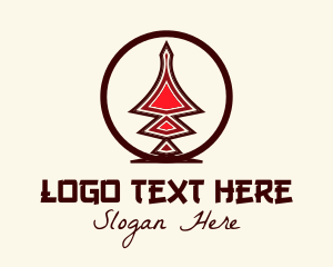 Abstract Pagoda Decoration logo