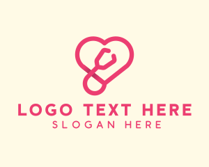 Pink Heart Stethoscope logo