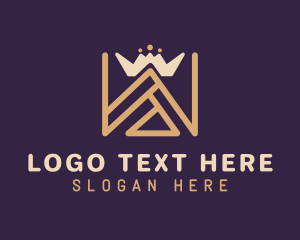 Medieval Crown Letter W logo