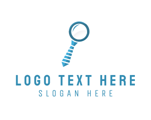 Necktie Magnifying Glass logo